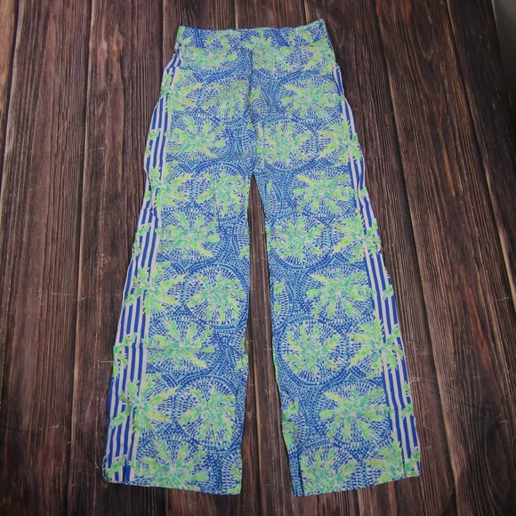 Lilly Pulitzer Other - Lilly Pulitzer Pants Womens XXS Blue Bal Harbour Palazzo Bennet Tropic Rayon NWT